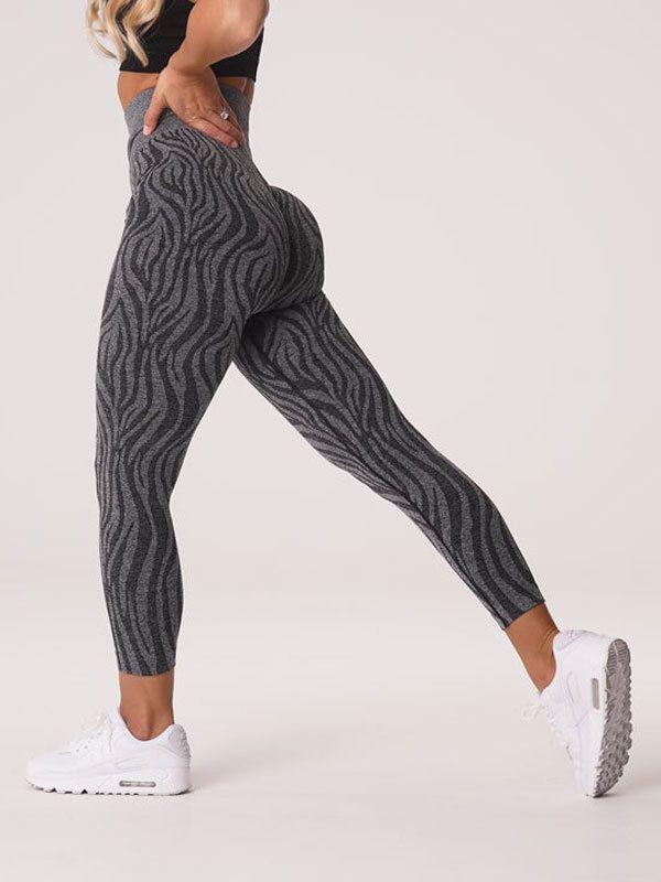 CRZ YOGA Leggings de treino para mulheres 21 '' / 23 '' - Leggings de  cintura alta para ioga Capri Crop com bolsos Estampa de leopardo 2 M